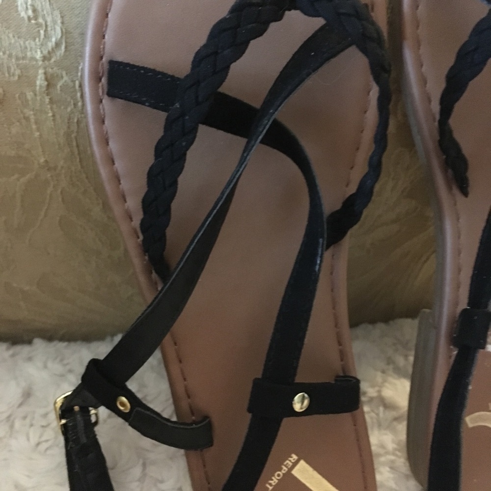 Black strappy sandals